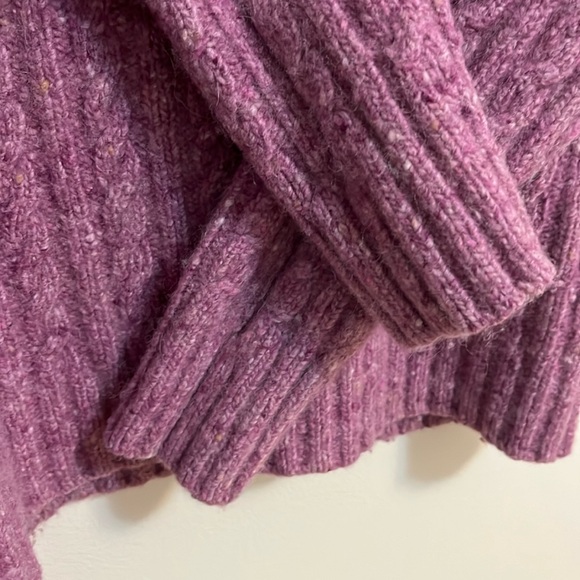 Brooks Brothers sweater top woman’s cable knit crew neck merino wool alpaca - Picture 5 of 10